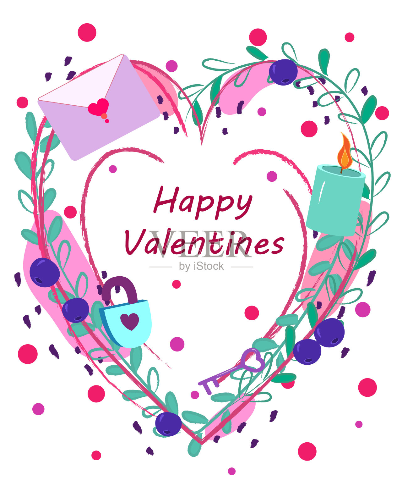 情人节心意卡设计模板素材