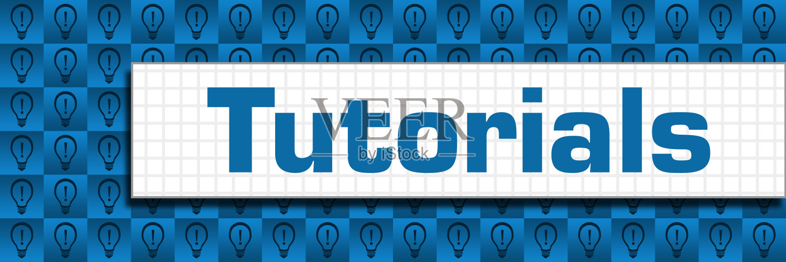 蓝色灯泡纹理水平文本插画图片素材