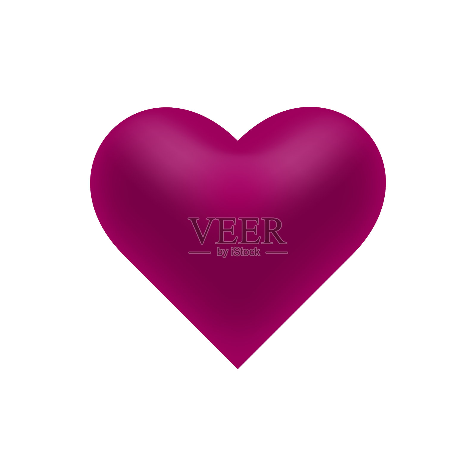 情人节心矢量图标。插画图片素材