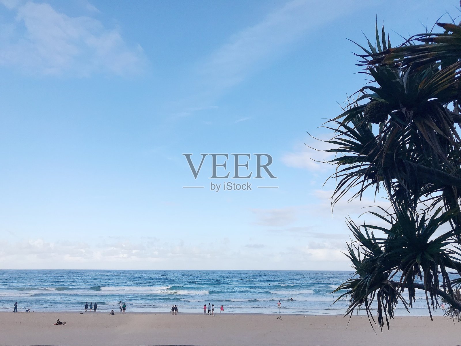 冲浪者天堂海滩在黄金海岸，澳大利亚照片摄影图片