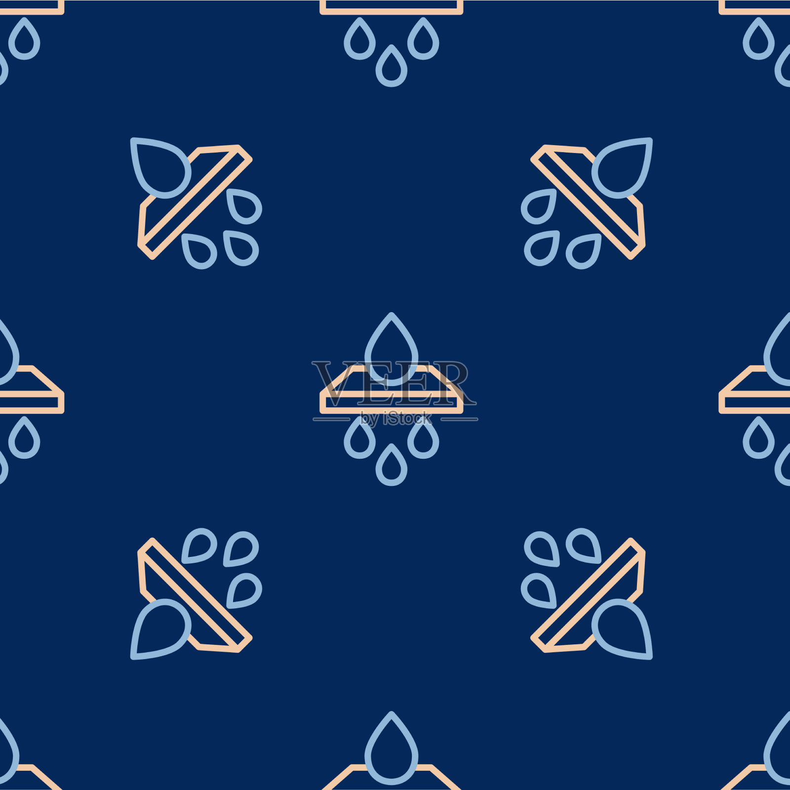 线水滤芯图标隔离无缝插画图片素材