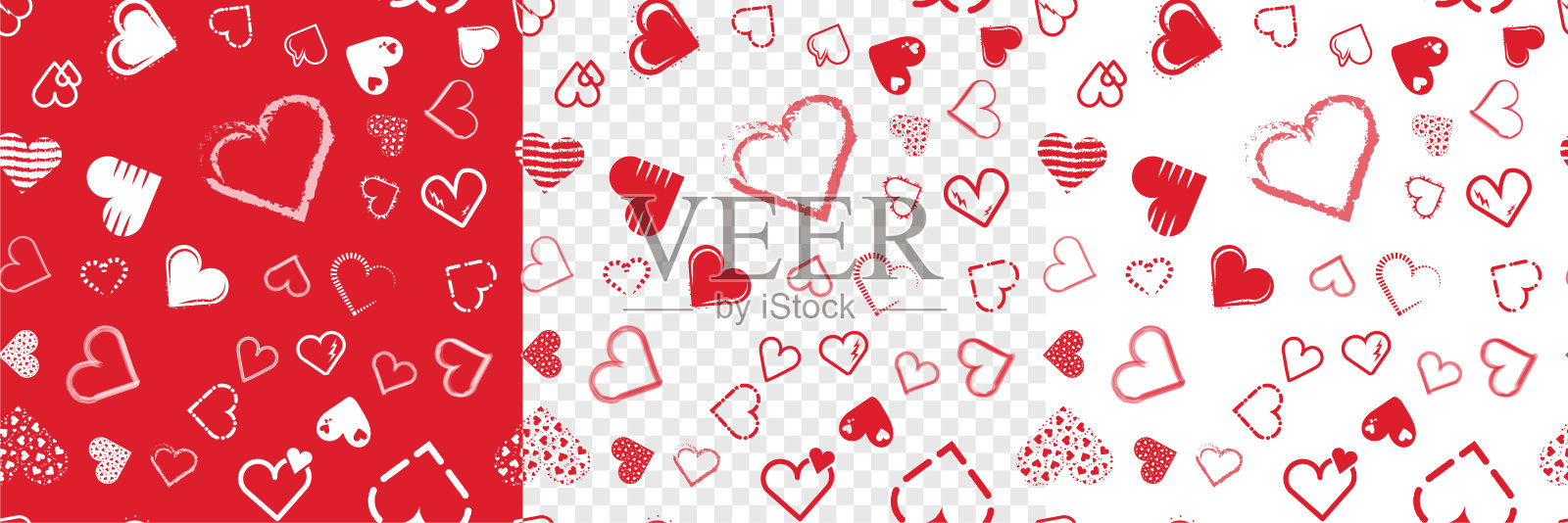 无缝模式的情人节插画图片素材