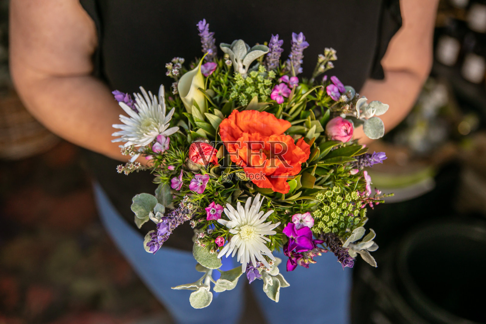 混合野花花束照片摄影图片