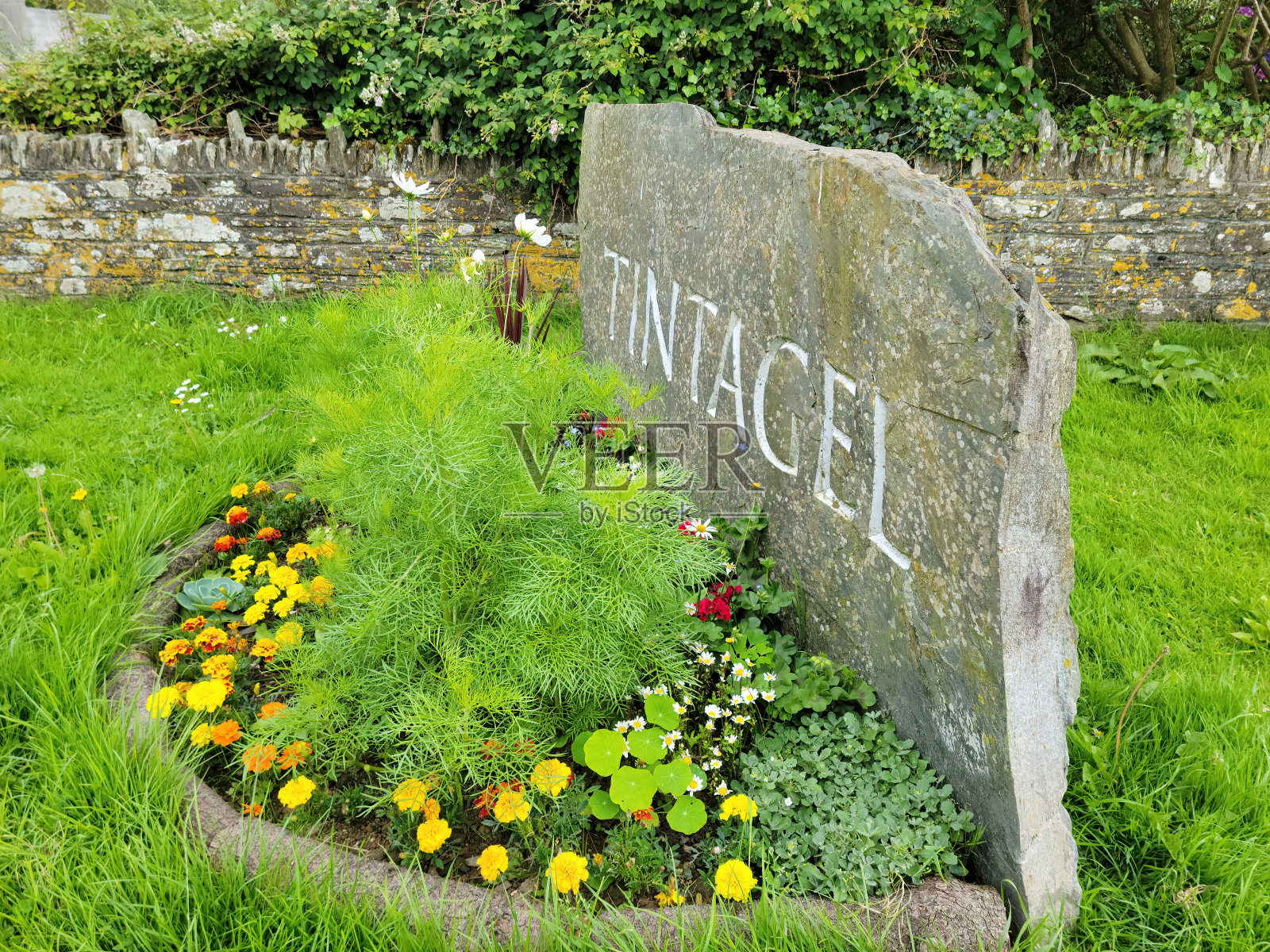 欢迎来到路边的Tintagel指示牌照片摄影图片