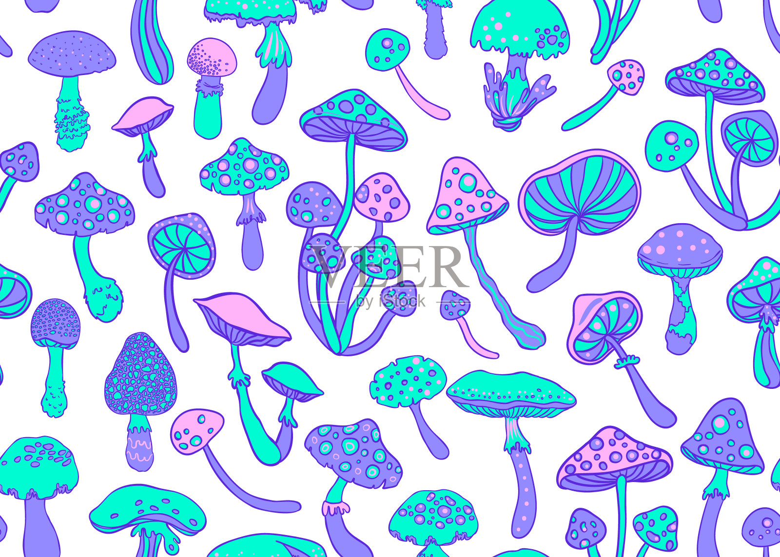 无缝隙花纹背景插画图片素材