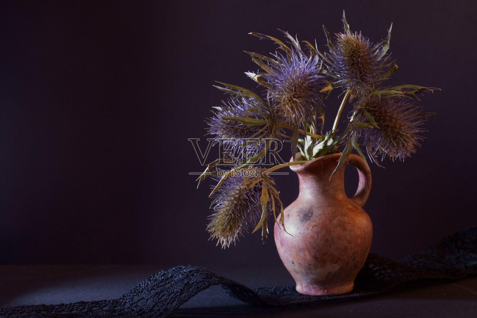 美丽的背景与蓝色的蓟，厄林吉姆Planum照片摄影图片