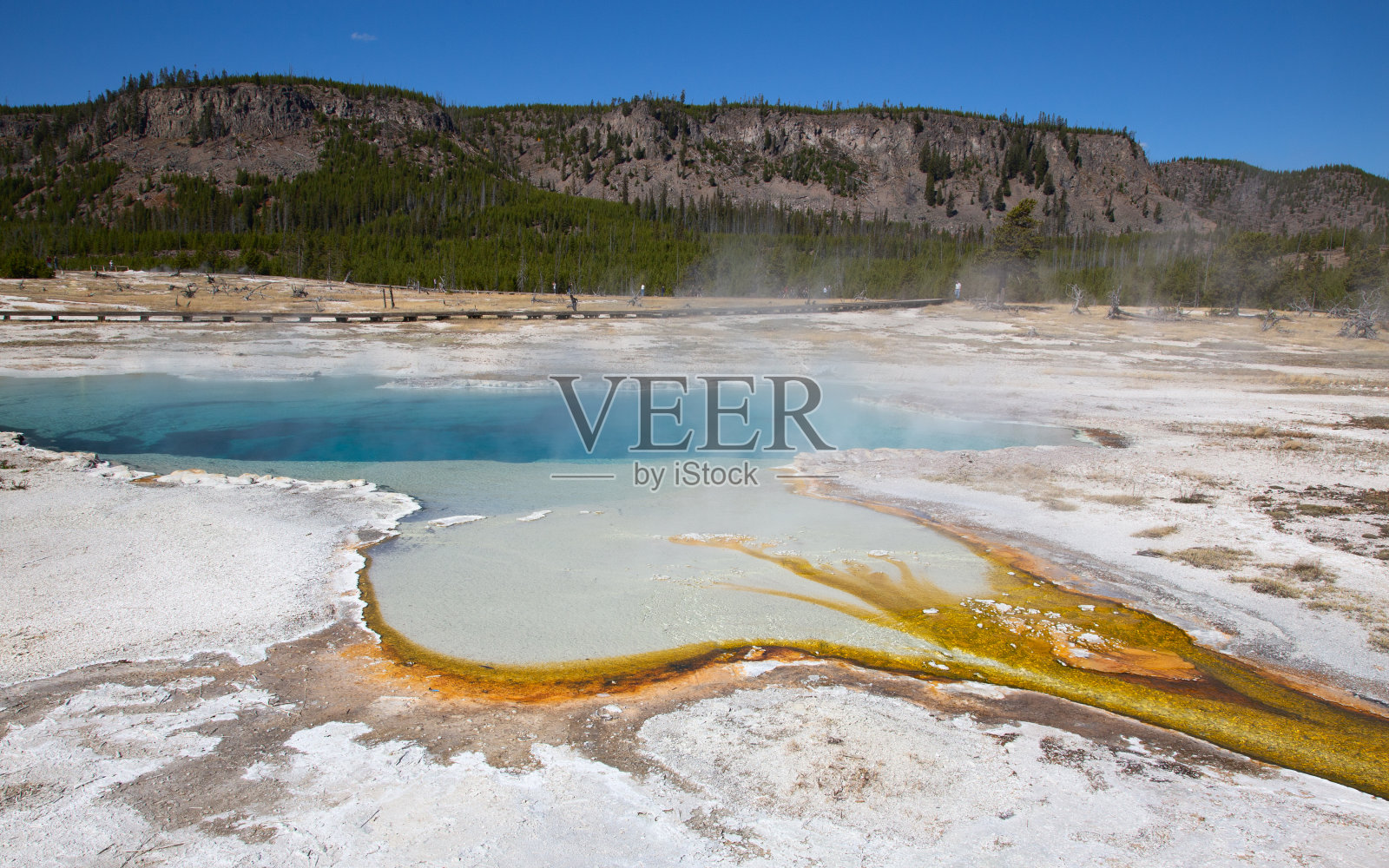 黑砂间歇泉盆地照片摄影图片