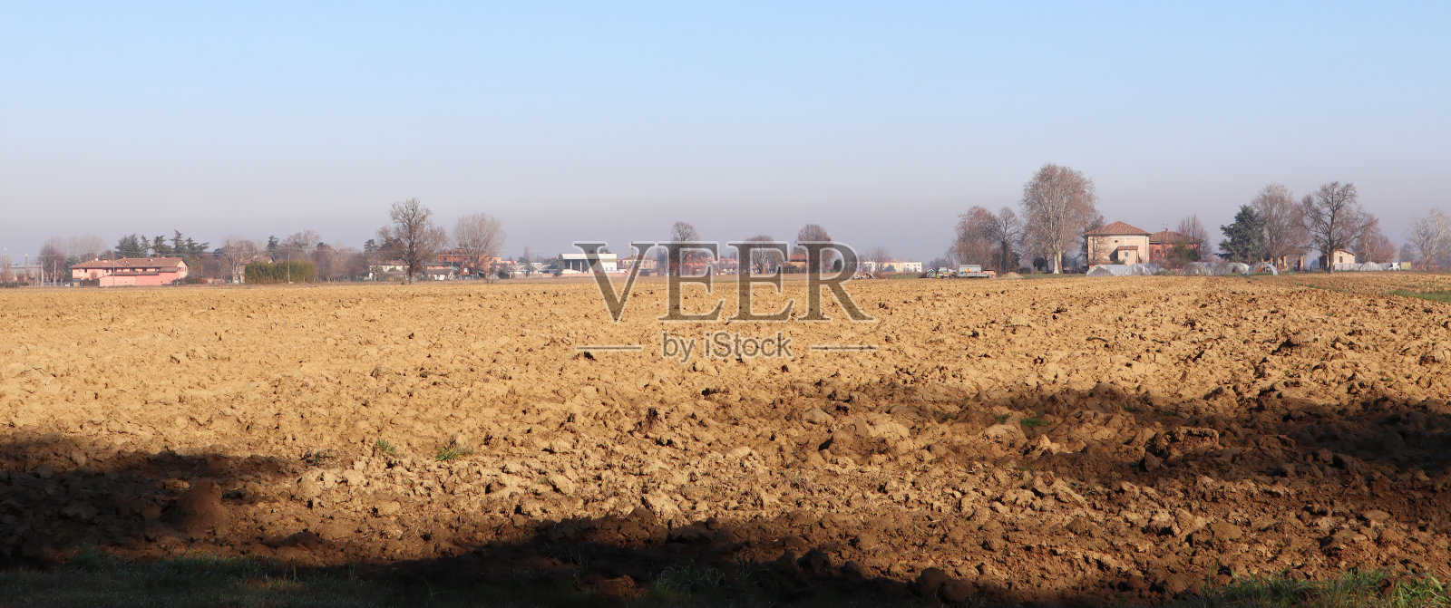 Pianura Padana Po valley全景。意大利博洛尼亚,照片摄影图片