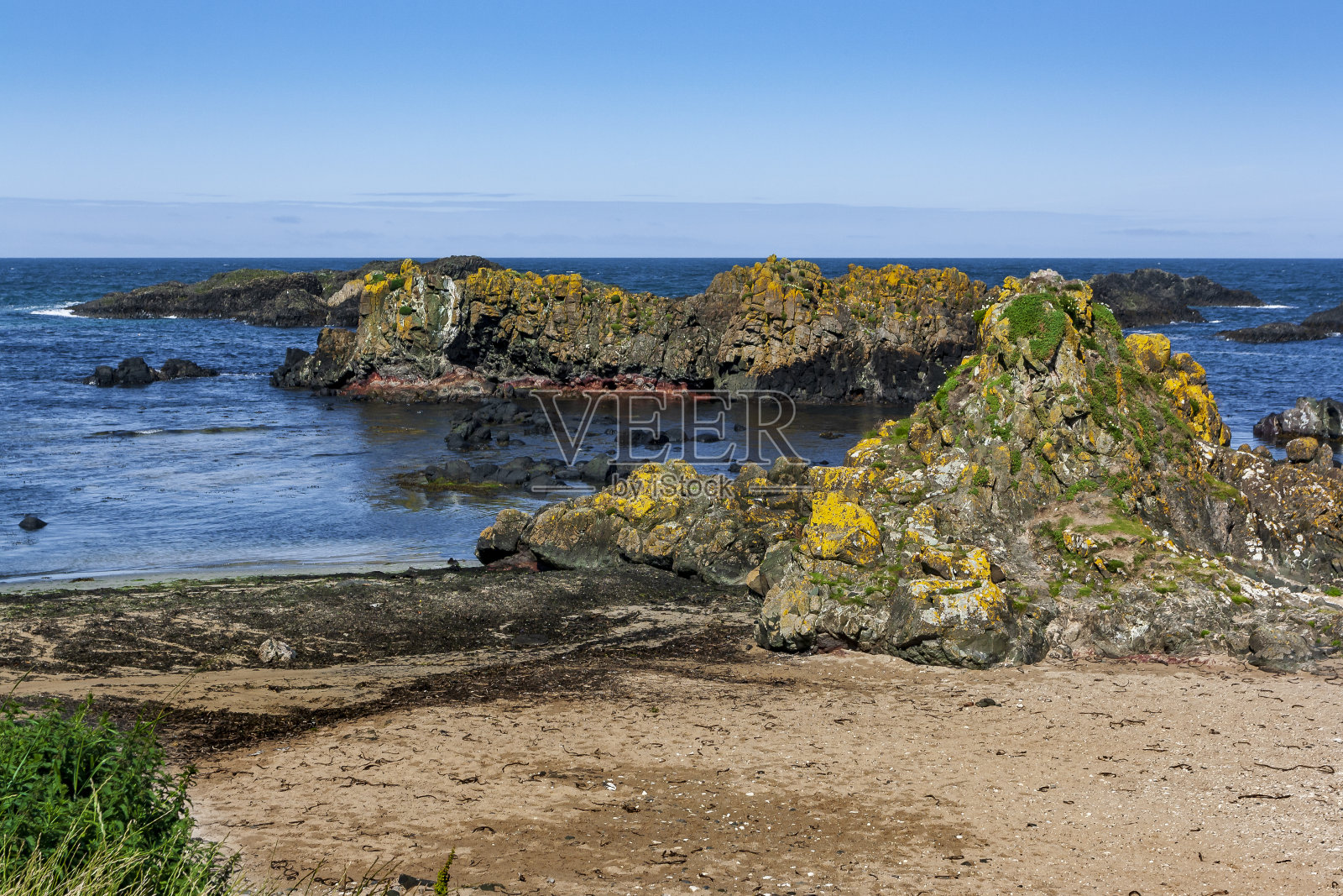 北爱尔兰夏季大西洋海岸的景色照片摄影图片