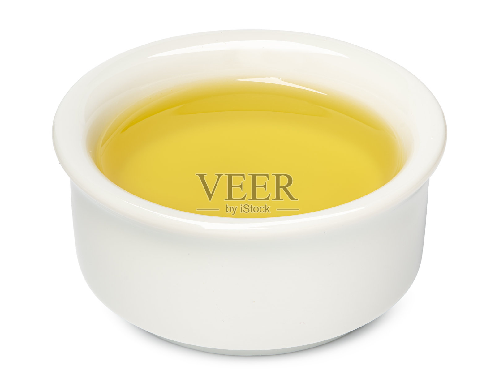 小碗，橄榄油，白色底色照片摄影图片