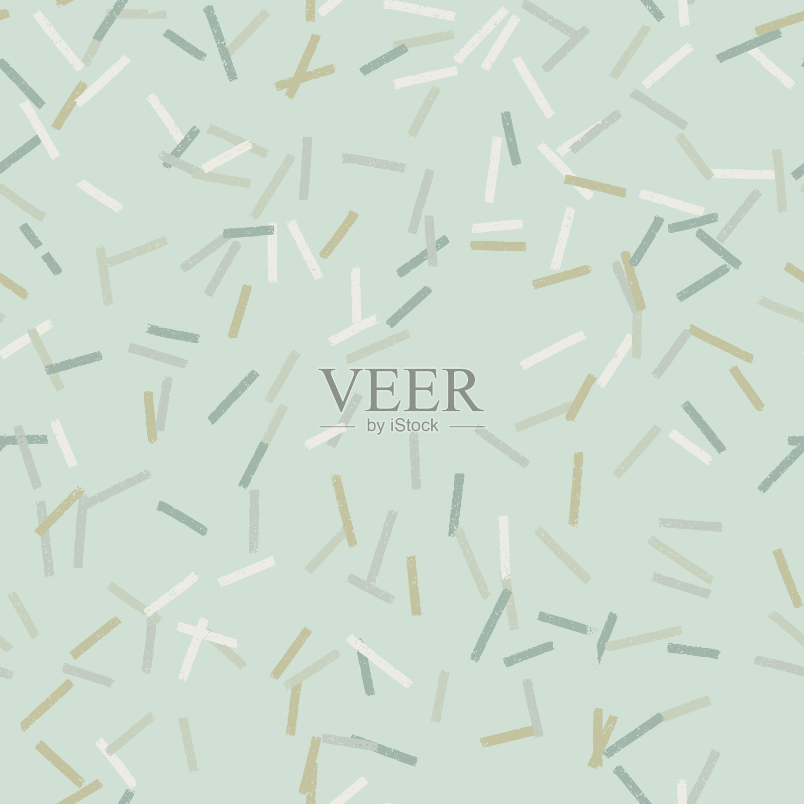 绿色手绘无缝纹理设计背景，织物和包装纸，矢量插图插画图片素材