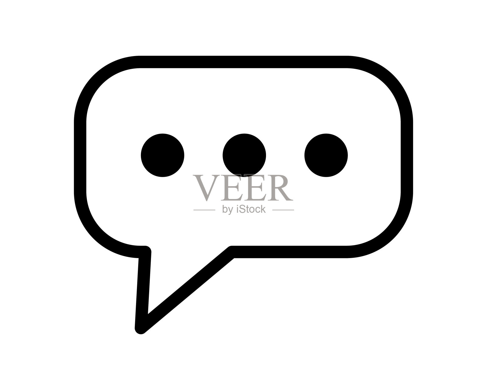 带有文本的语音气泡插画图片素材