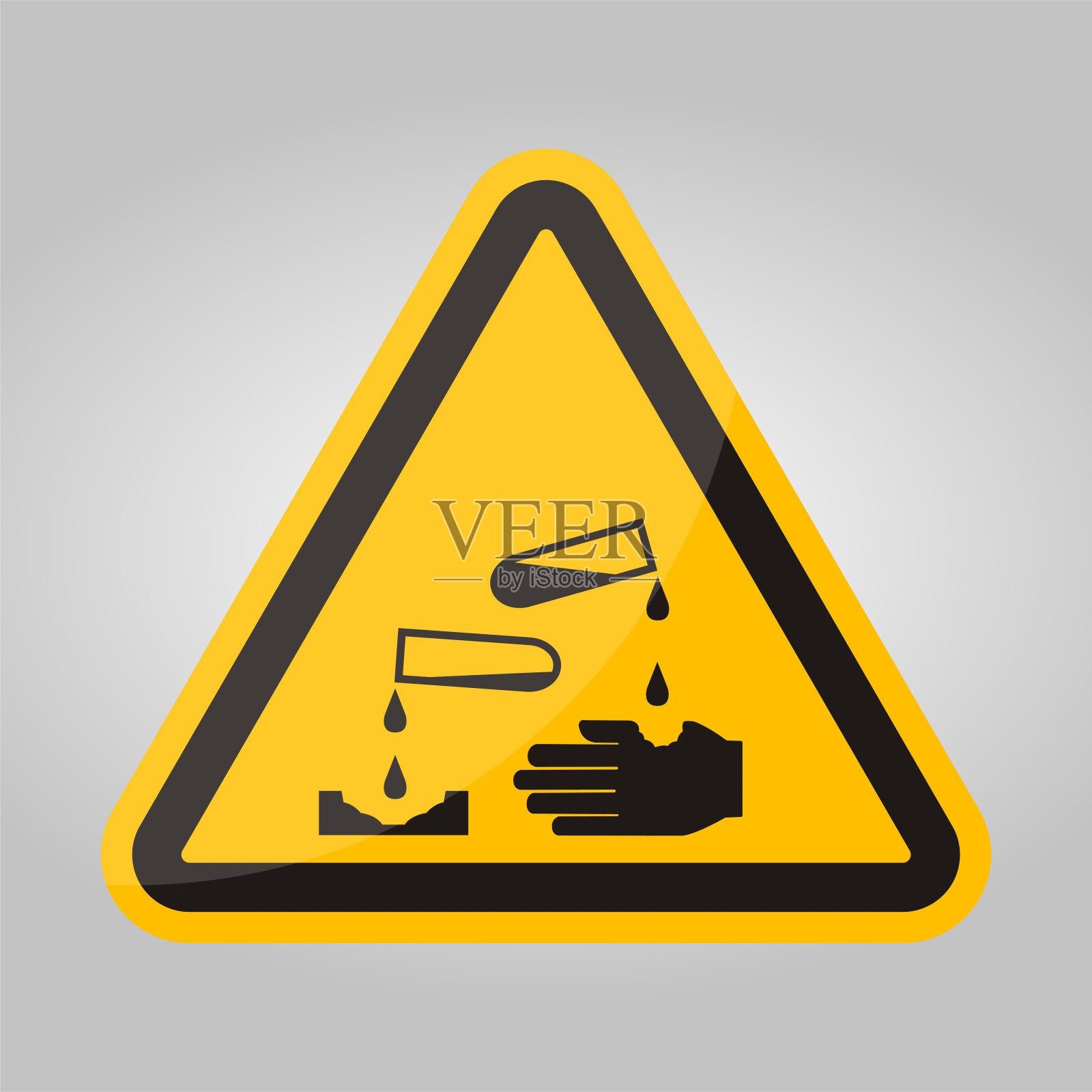 危险物质标志标志易燃头骨放射性危险腐蚀插画图片素材