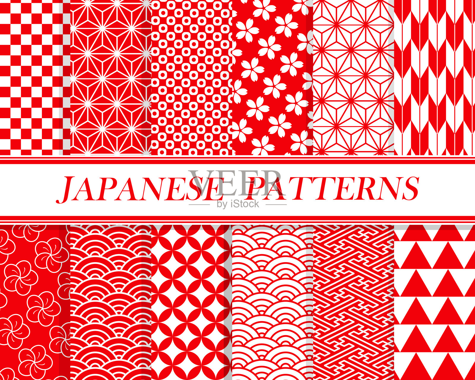 日本模式设置插画图片素材