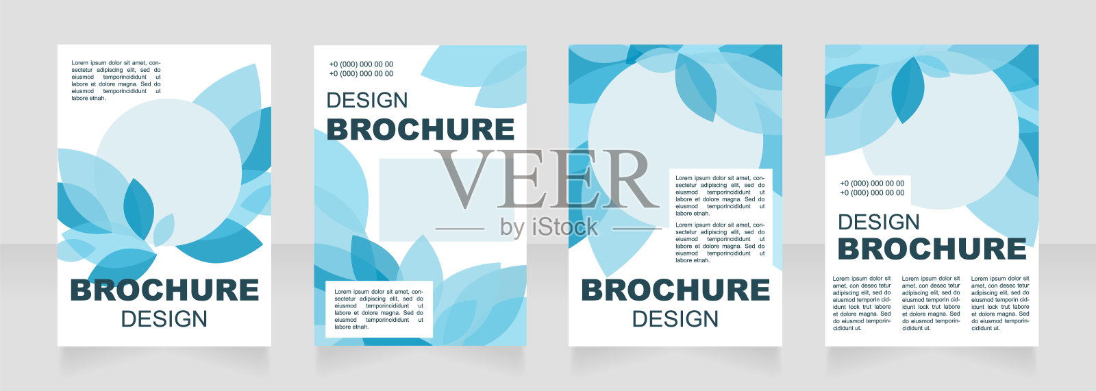 季节活动蓝色空白宣传册布局设计设计模板素材