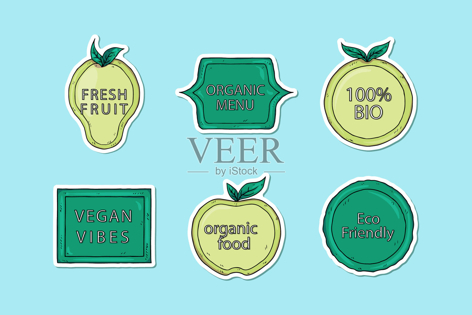 平面设计环保标签插画图片素材