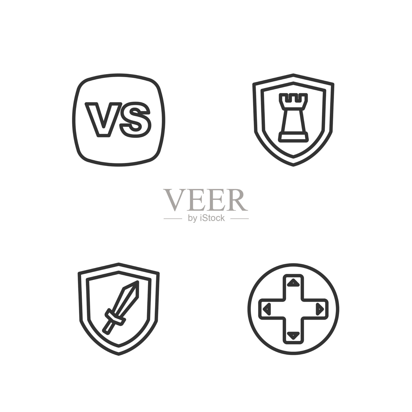 游戏设定线为手柄或剑杆图标素材