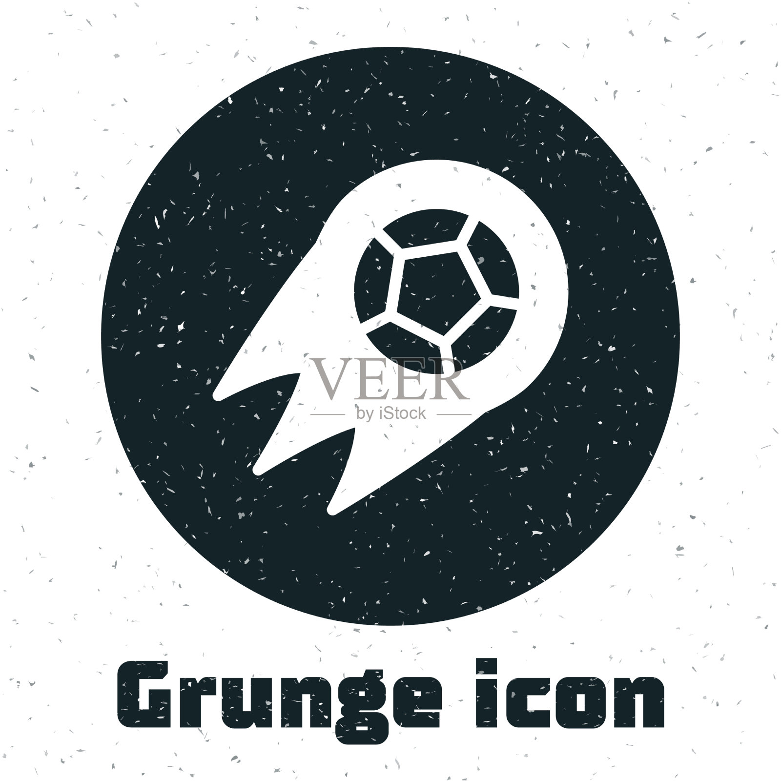 垃圾足球图标孤立在白色上图标素材