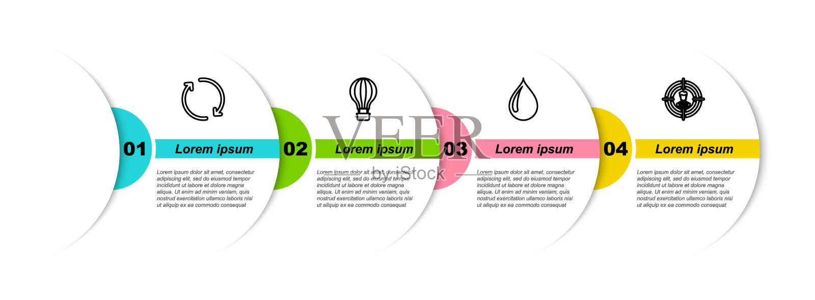 设置线路刷新和热气球水滴插画图片素材