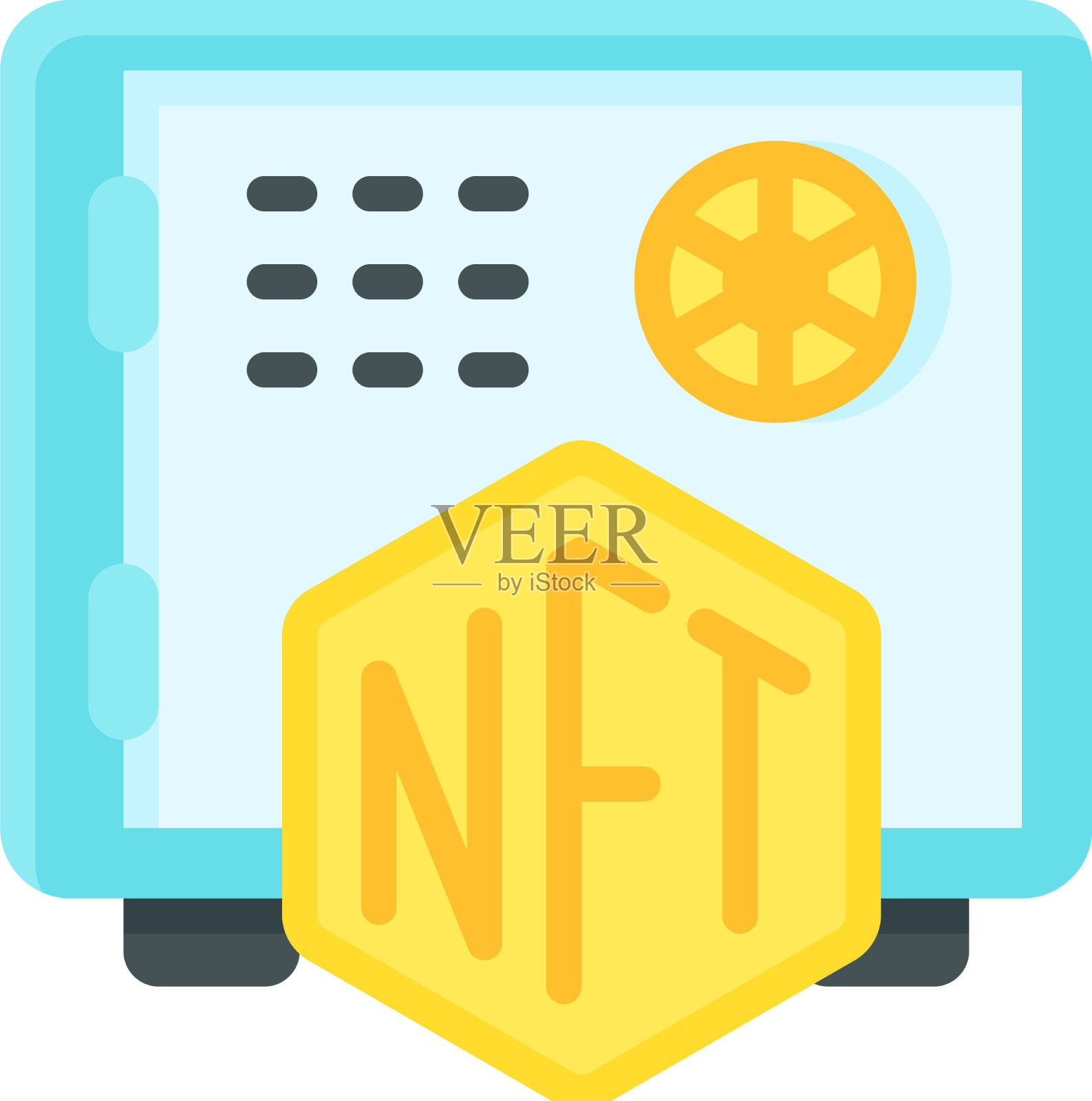 安全图标NFT相关插画图片素材