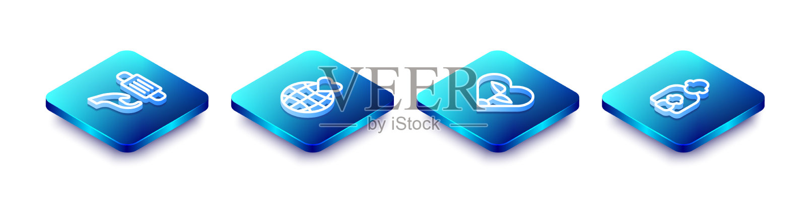 设置等距线医用防护口罩手图标素材