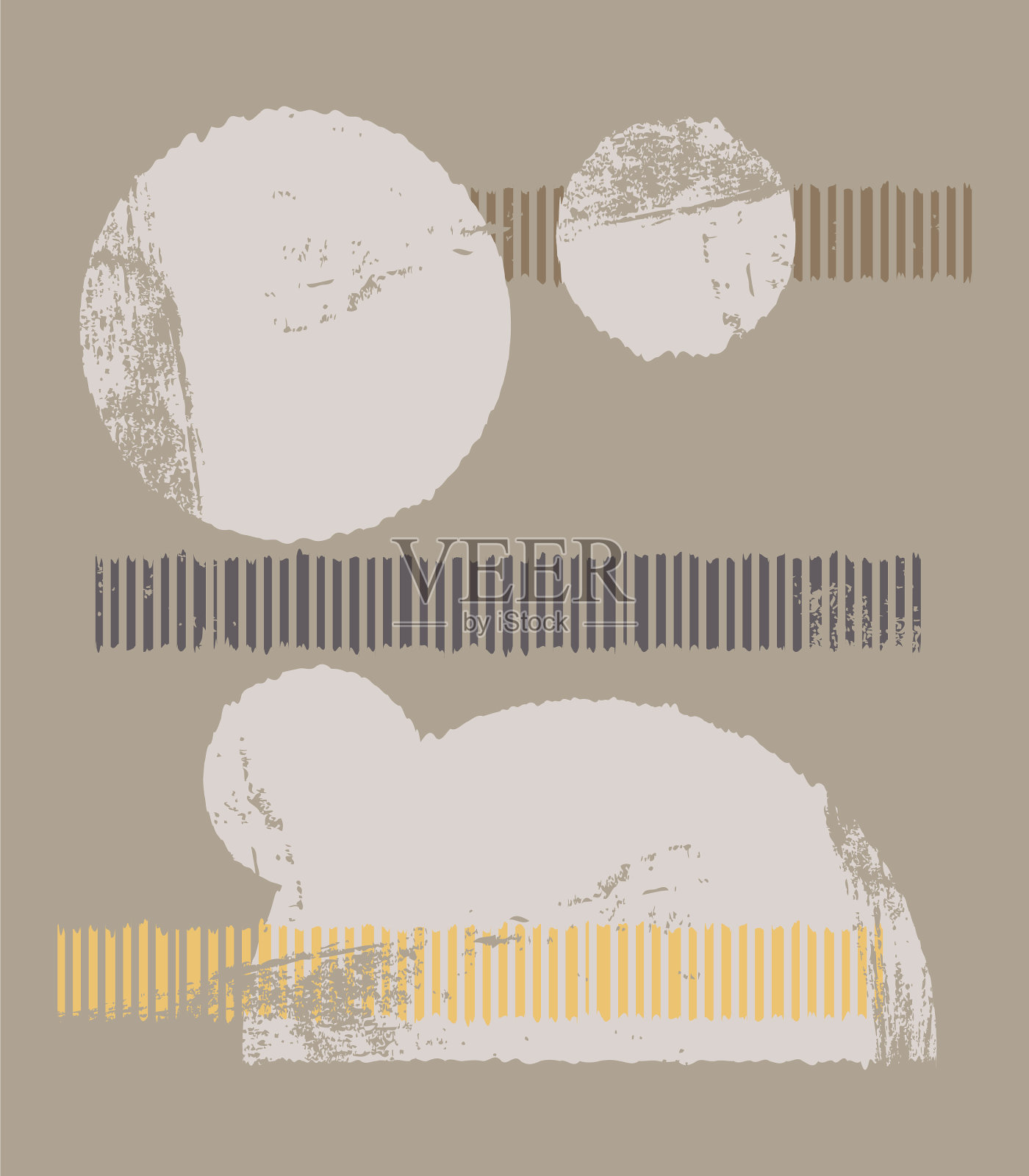 抽象唯美的波西米亚海报封面模板插画图片素材