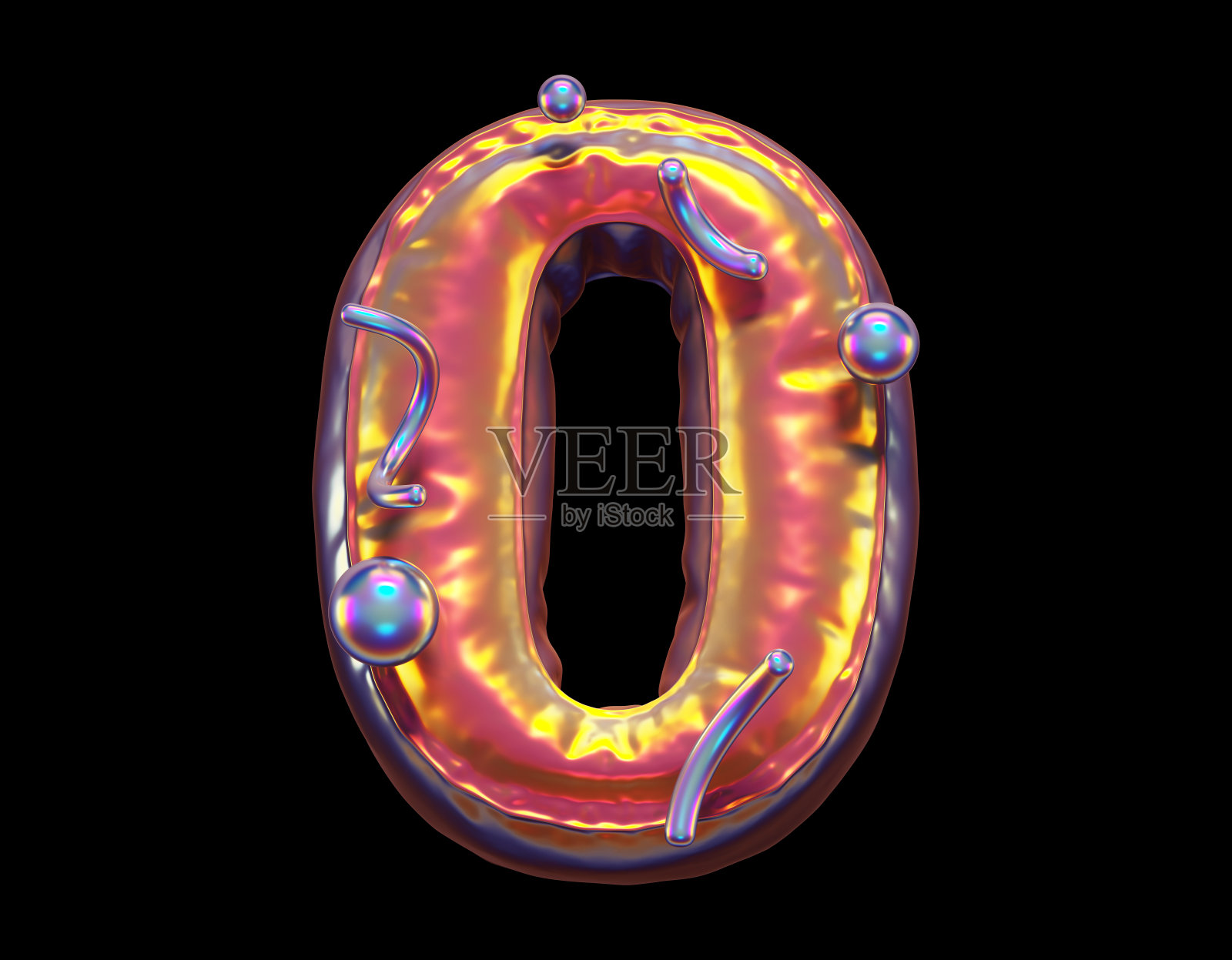 金色的抽象的字母。数字0照片摄影图片