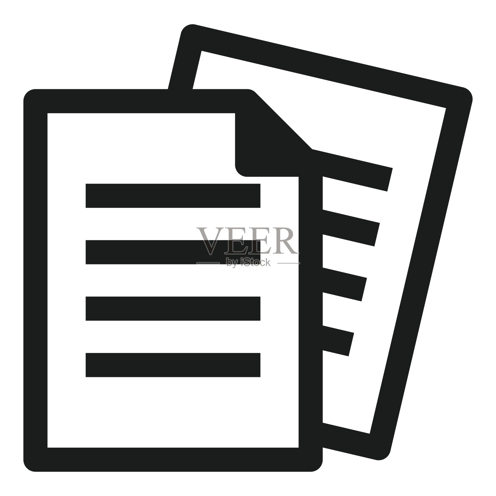 与文档和提案相关的图标插画图片素材