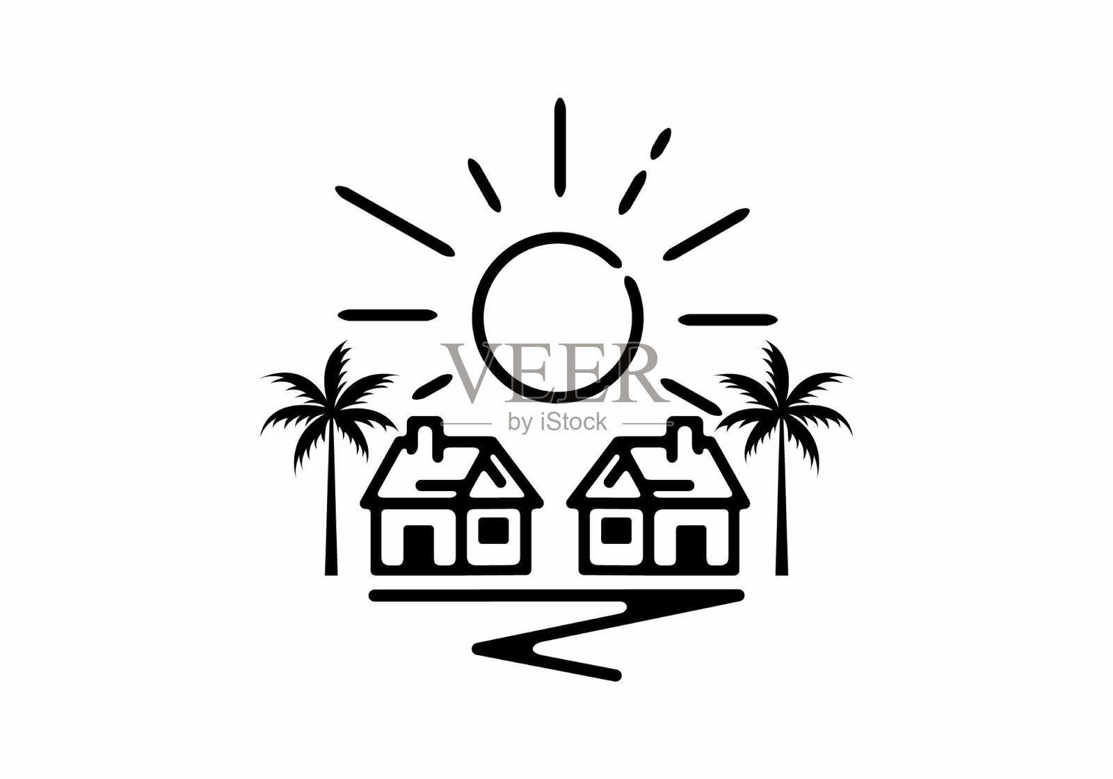 室内线条艺术插图图形插画图片素材