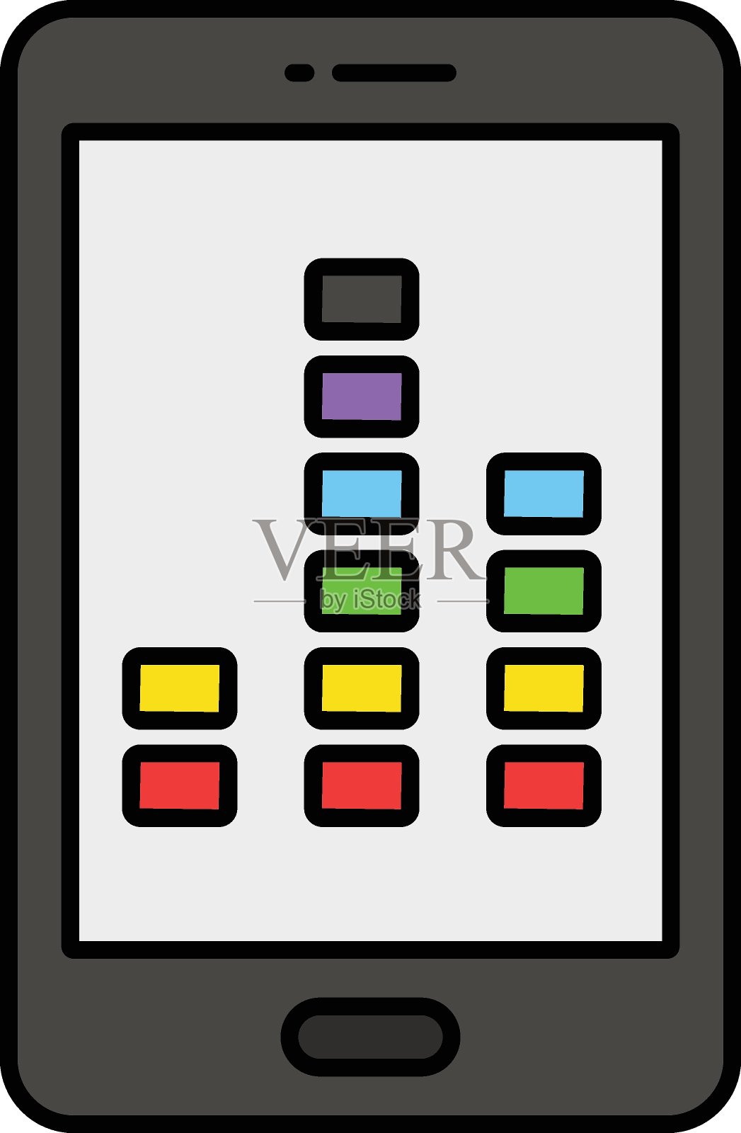 音频频谱或背景音乐矢量颜色图标设计，视频博主符号，视频博客或摄像设备标志，电影和电影制作者股票插图，频道统计概念图标素材