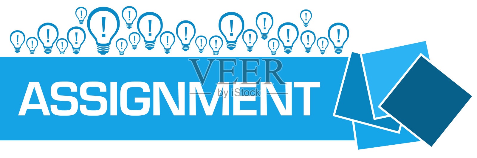 分配蓝色灯泡方形纹理蓝色插画图片素材