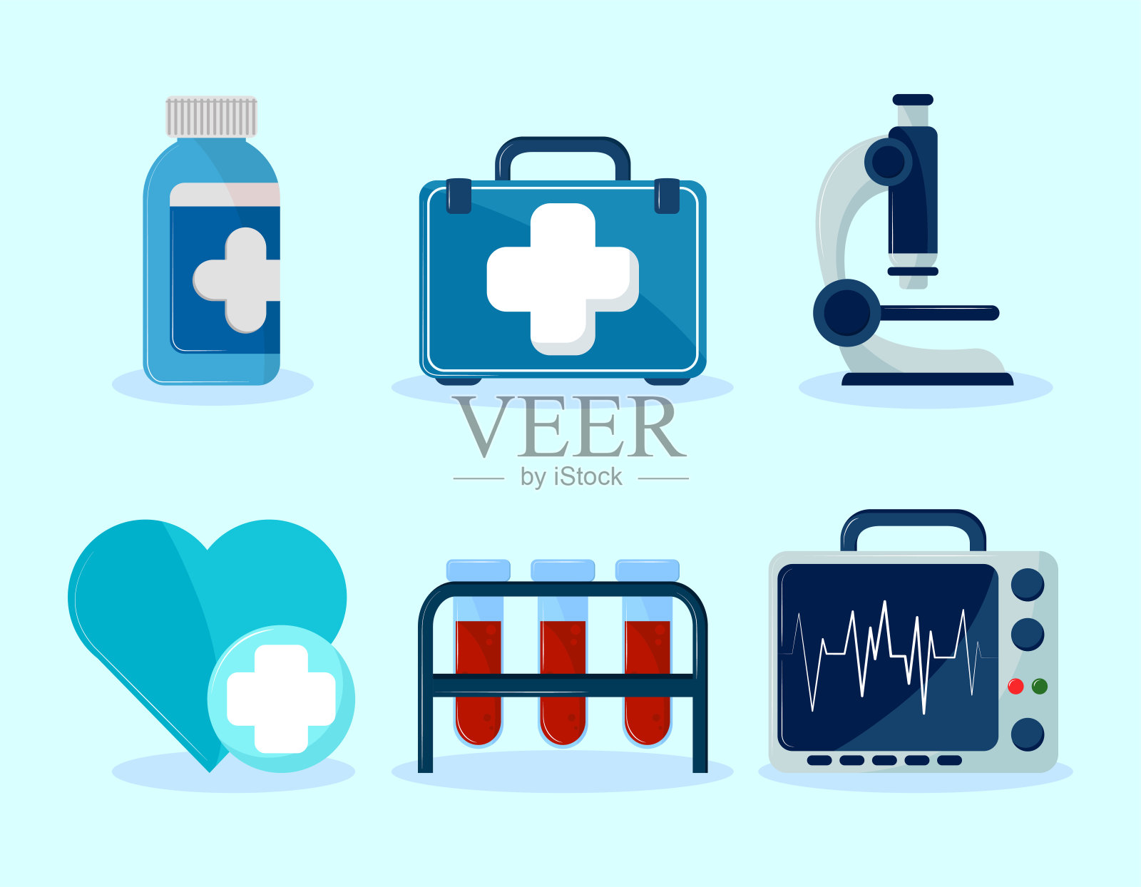 设置医疗服务插画图片素材