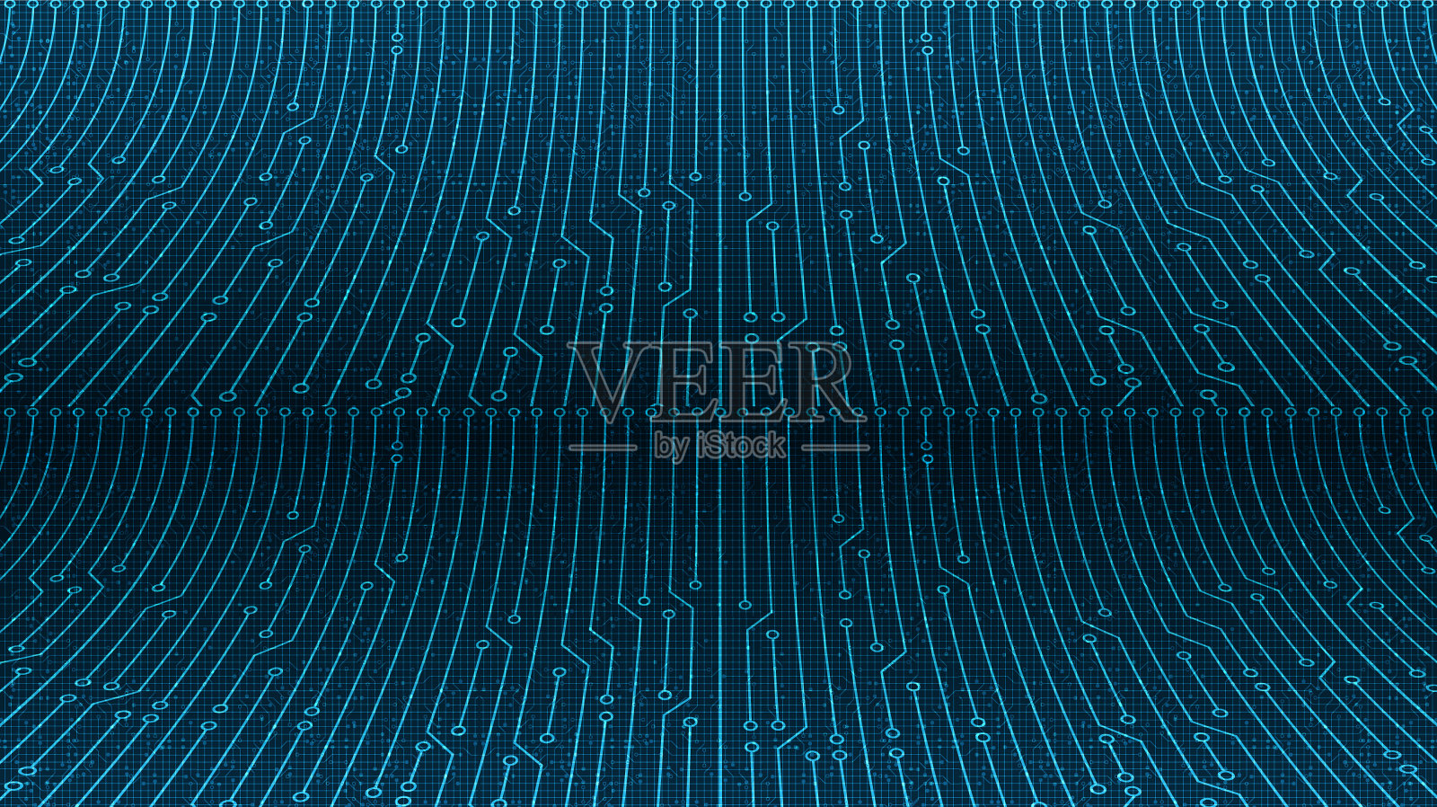 摘要:微型电路板技术背景，数字和连接概念设计，矢量插图插画图片素材