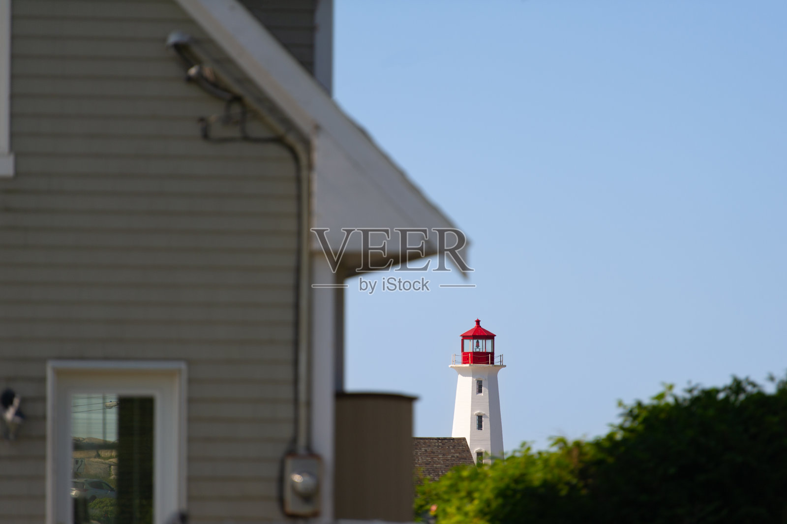 专注于佩吉湾的灯塔照片摄影图片