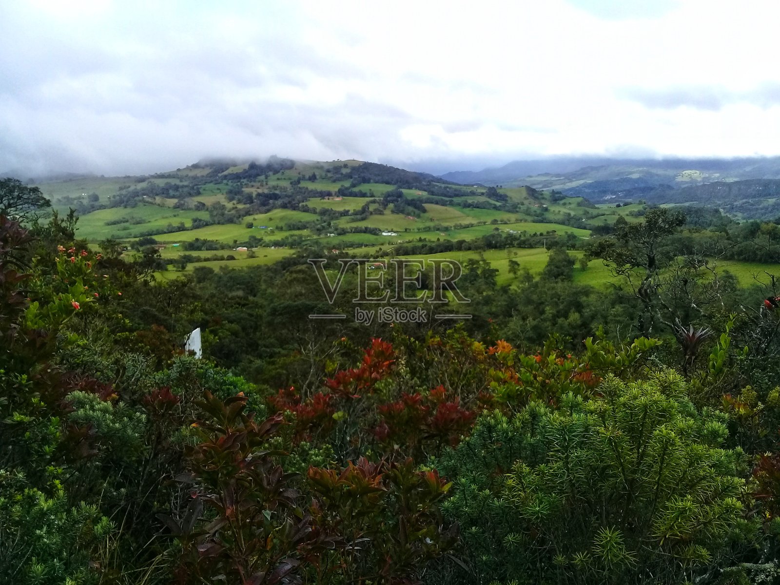 安第斯山脉上的Sesquile平原照片摄影图片