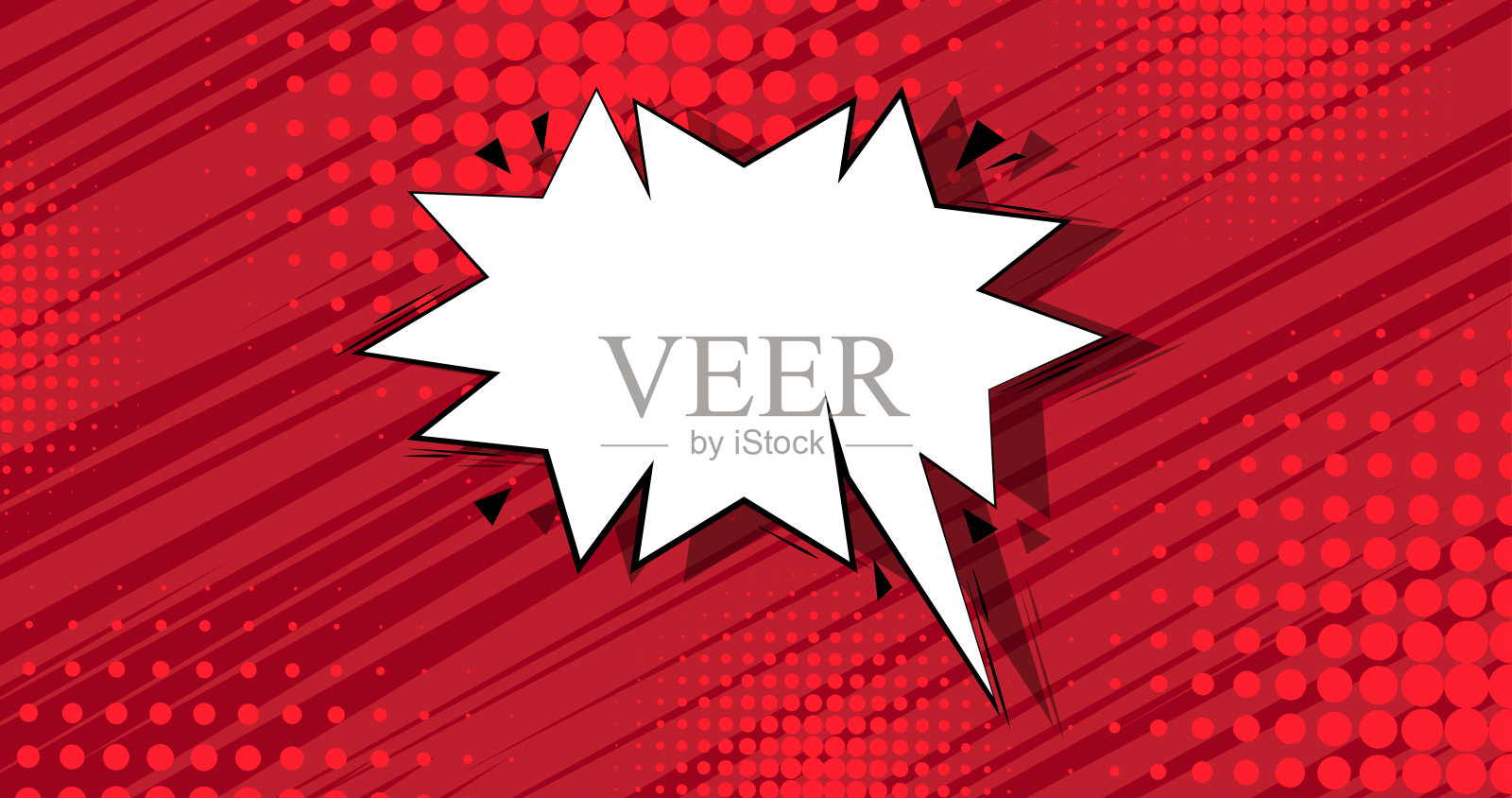 复古漫画风格的演讲泡泡背景。设计元素图片