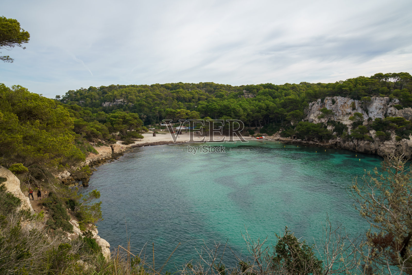 美丽的梅诺卡海滩。照片摄影图片