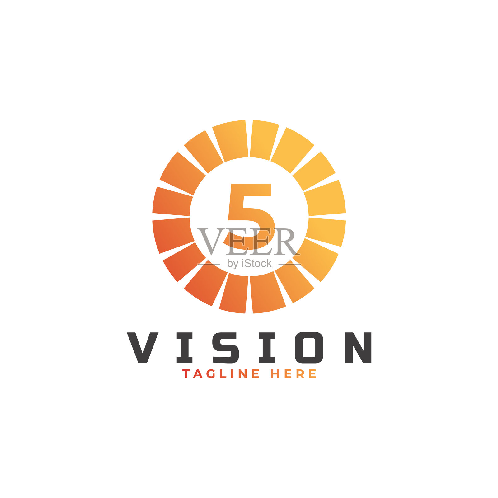 愿景5标志设计模板元素插画图片素材