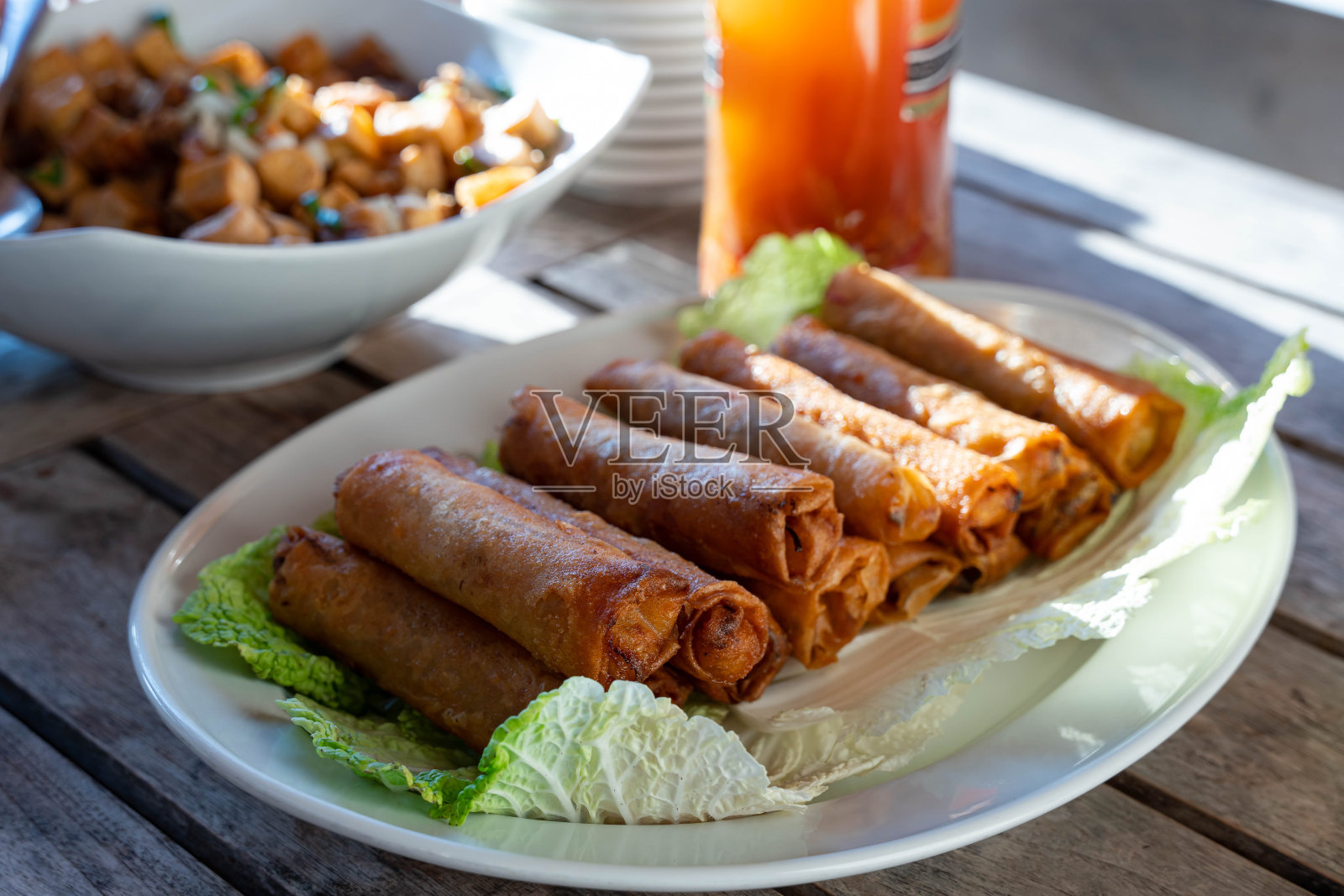 油炸豆芽又称块状舌照片摄影图片