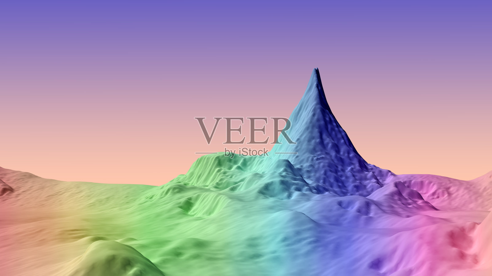 尖锐的山地背景3d渲染照片摄影图片