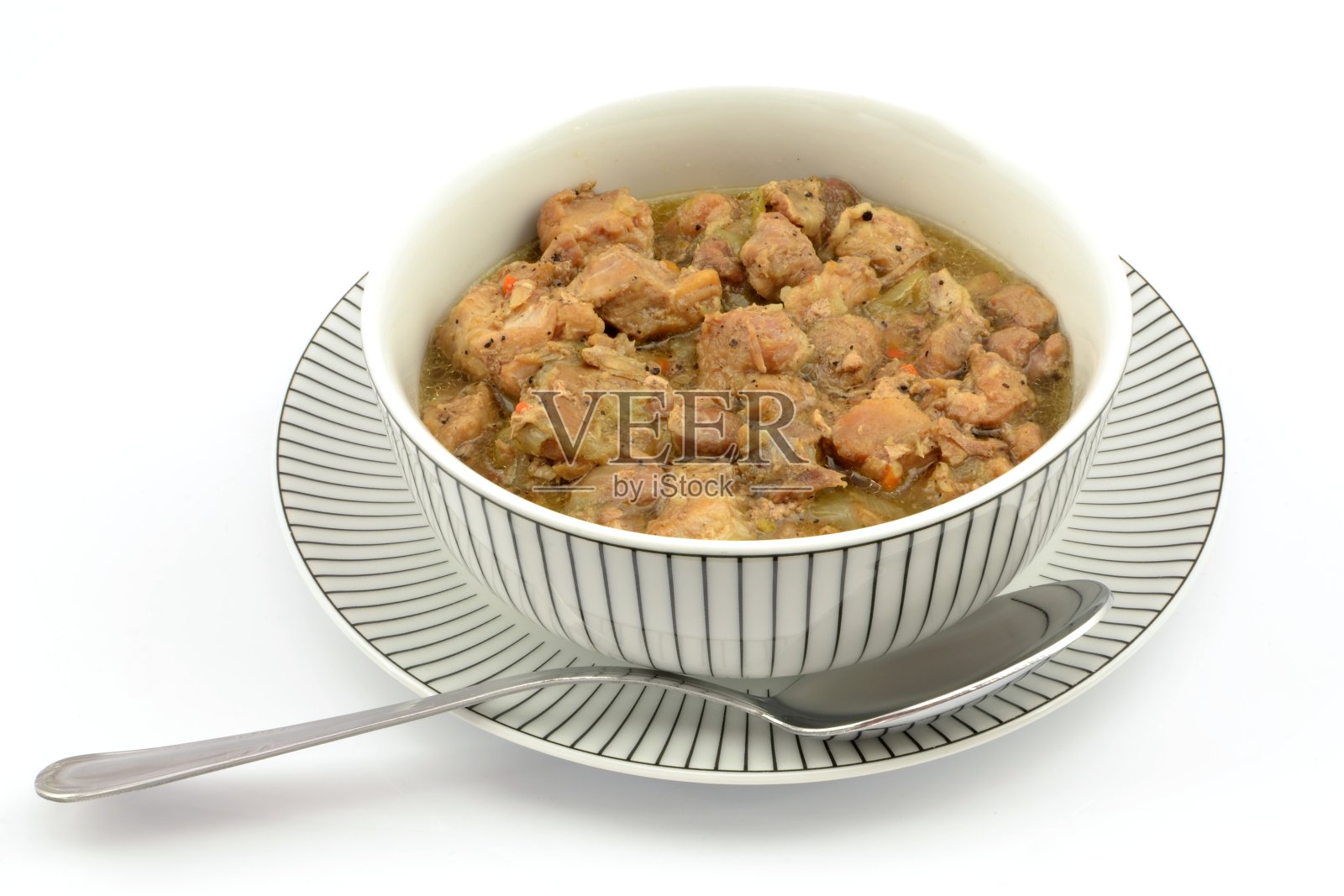 猪肉在肉汁照片摄影图片