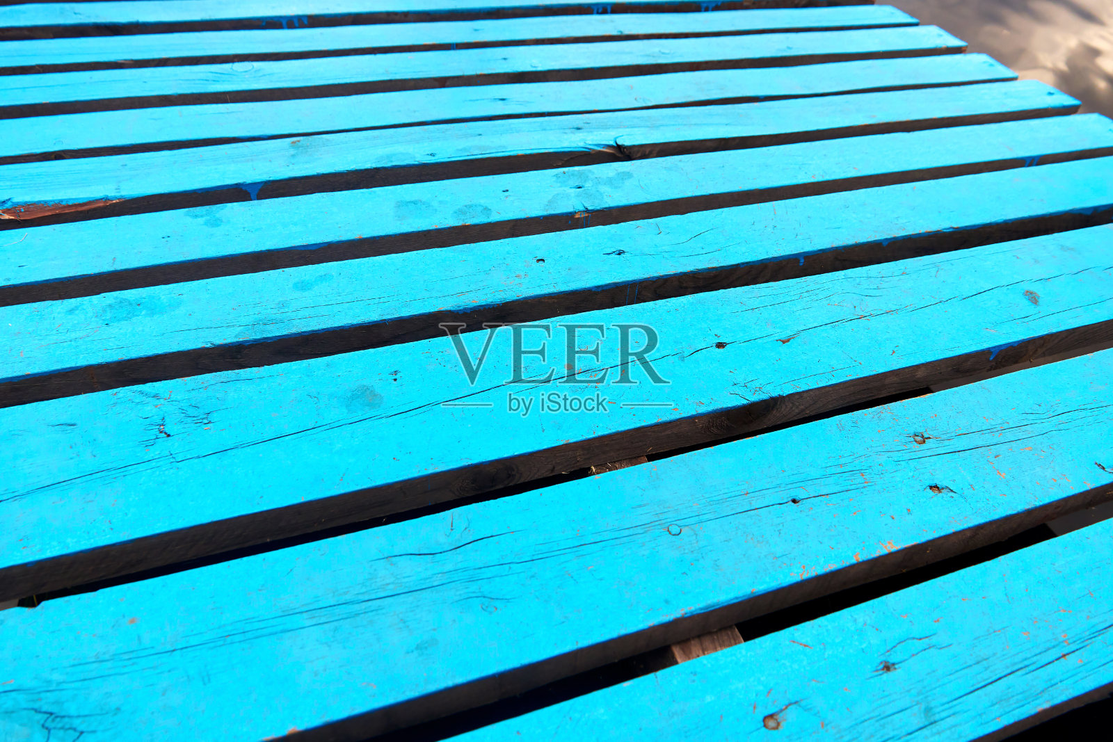 画成蓝色的木板的抽象背景照片摄影图片