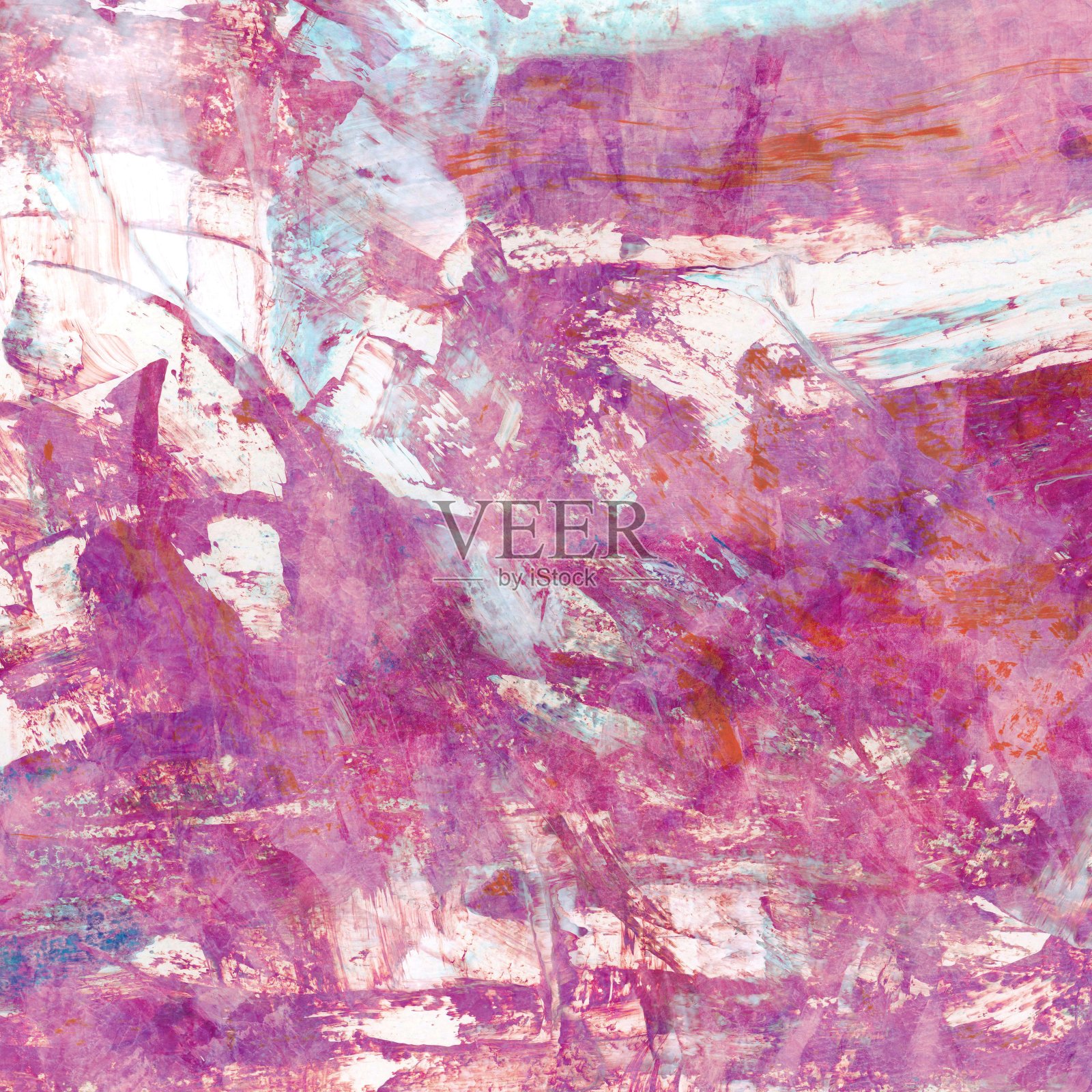 现代艺术。明亮的丙烯酸背景与创造性的笔触插画图片素材