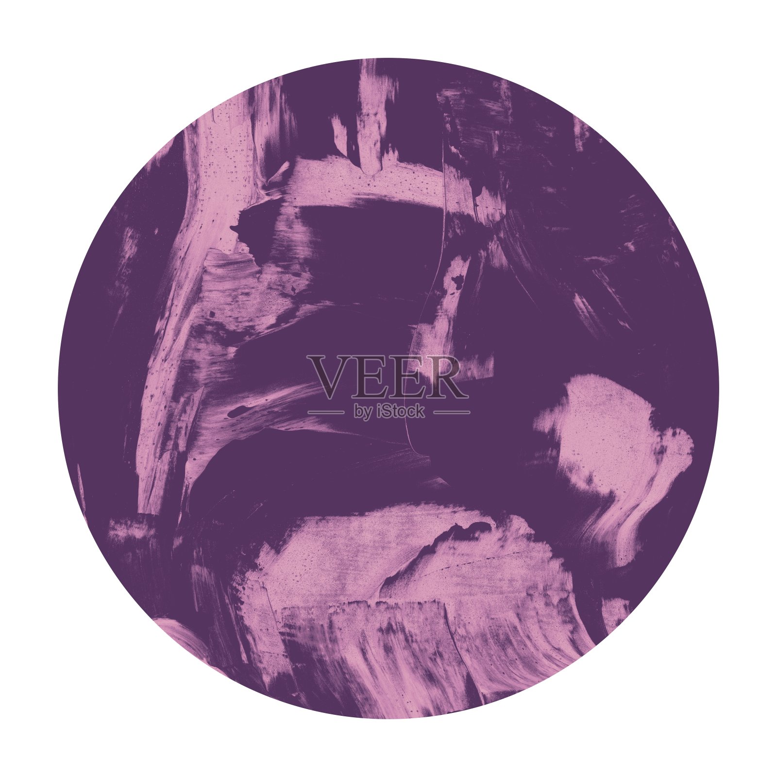 现代艺术。紫色背景上的丙烯酸斑点插画图片素材