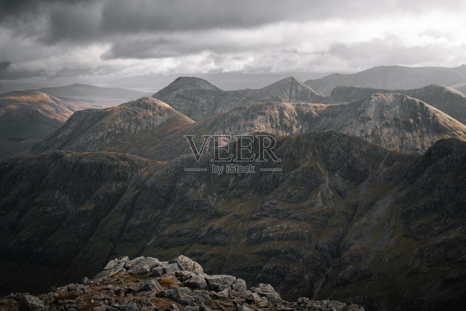 苏格兰高地的山景照片摄影图片