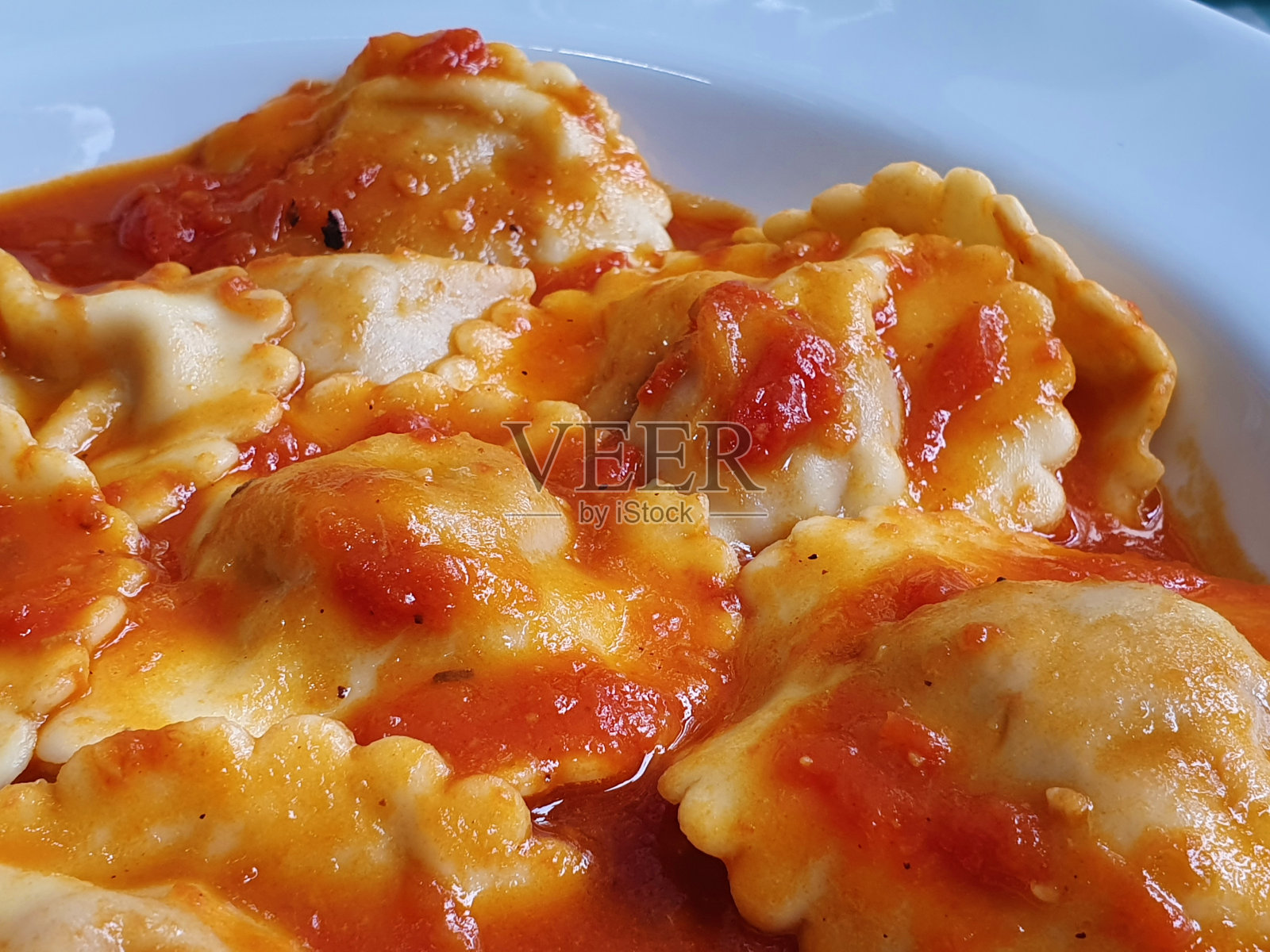 番茄酱馄饨照片摄影图片