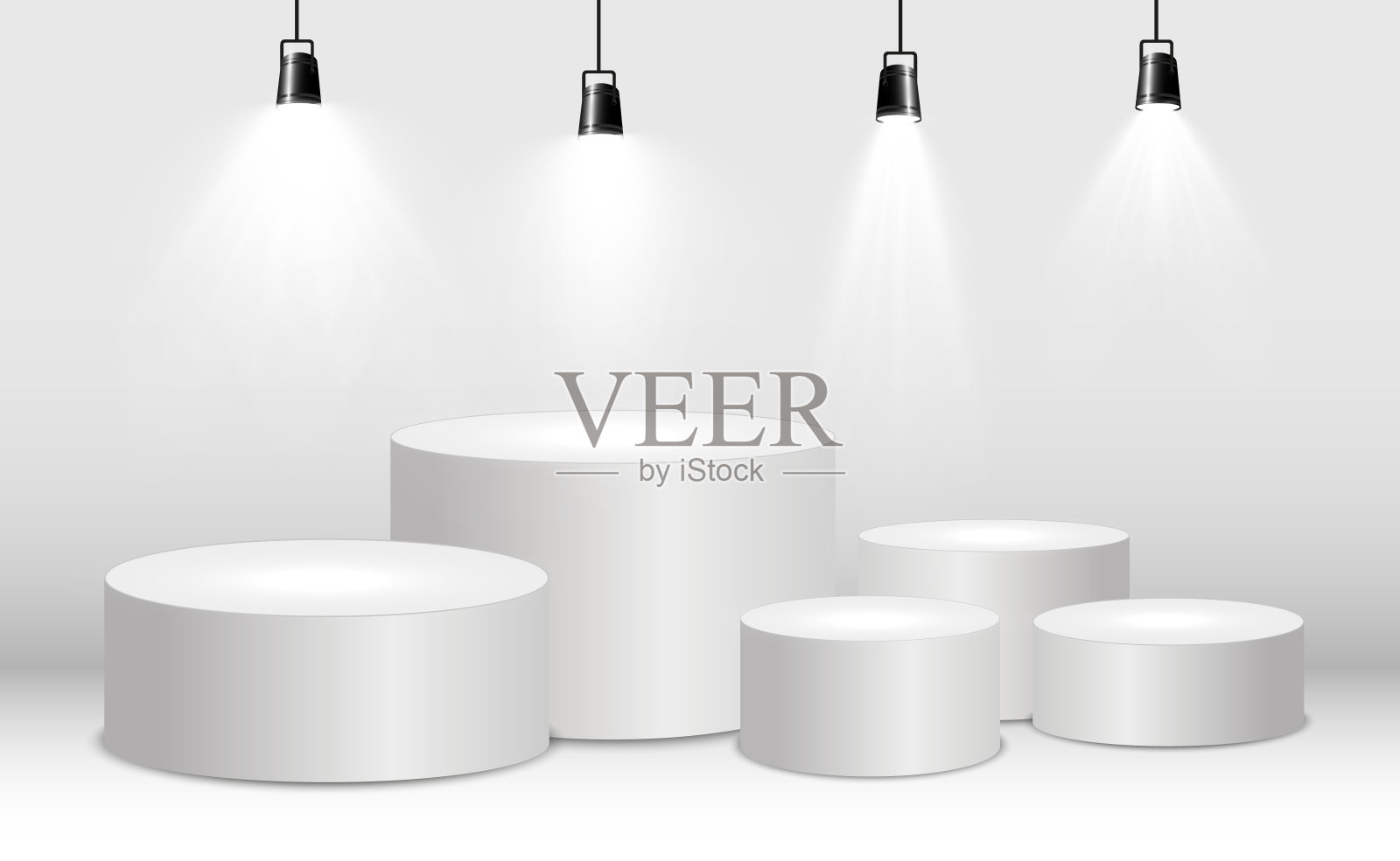 透明背景上的一个3D平台的现实向量插图。照片摄影图片