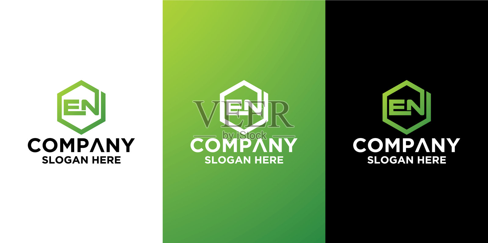 六边形首字母字母组合或一个标志设计插画图片素材