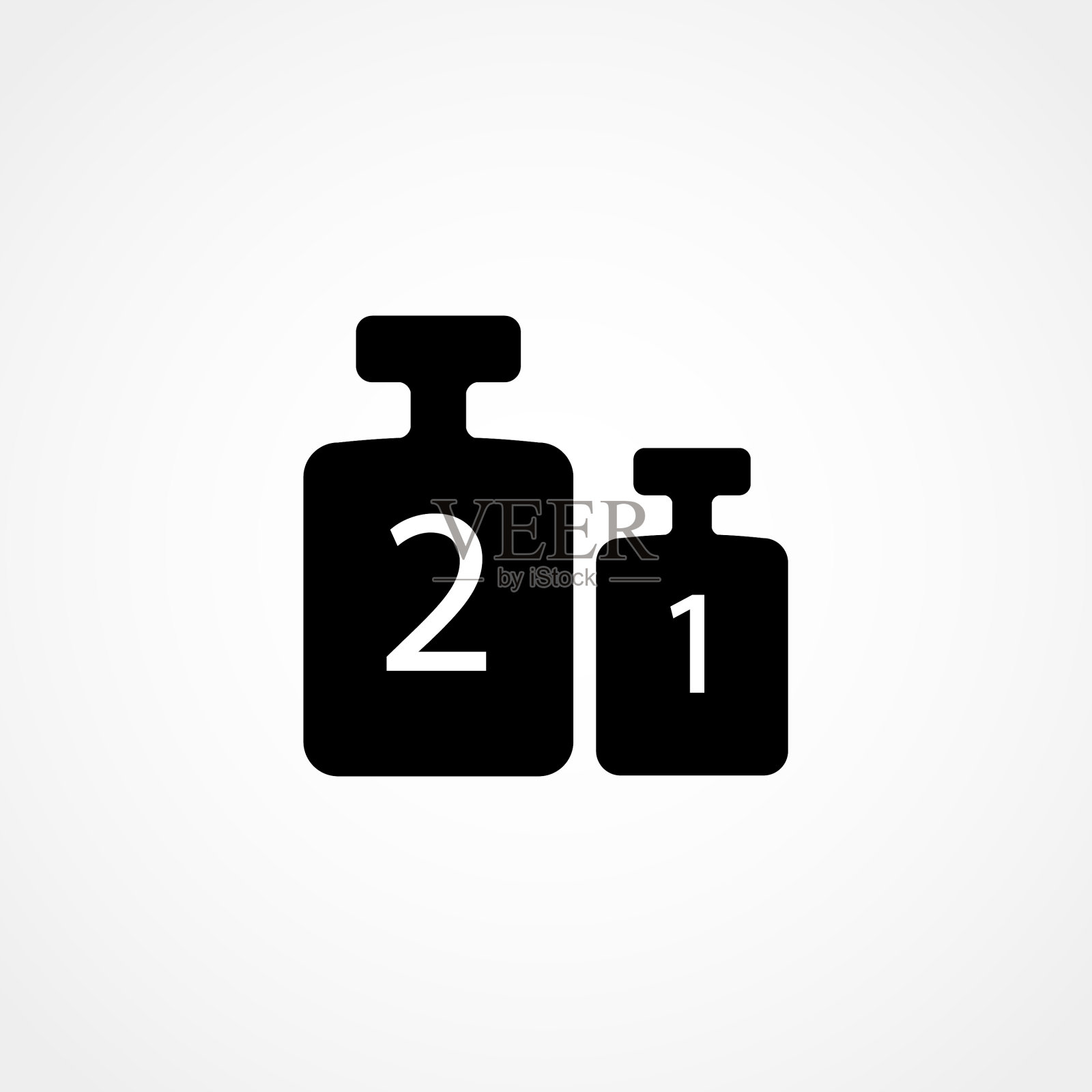 重量图标上的白色背景图标素材