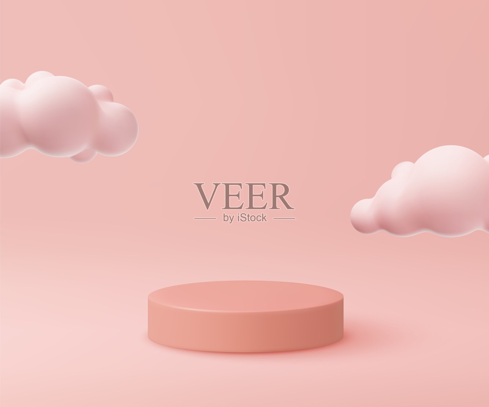 3 d粉红色的讲台插画图片素材